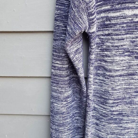 Ellen Tracy Marled Black White Tunic Sweater Large - Picture 5 of 8